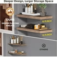 thumbnail image 5 of Dumekko Large Floating Shelves for Wall Set of 1 Wooden Wall Shelves 36 in x 12.75 in x 2 in Room Decor Long Shelf with Invisible Wall Mount Bracket for Bedroom, Kitchen, Living Room, Walnut, 5 of 8