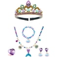 thumbnail image 4 of HAWEE Girls Mermaid Costume Princess Dress Up Lace Off Shoulder Evening Elegant Dress, 4 of 7