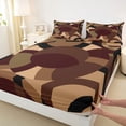 thumbnail image 3 of Feelyou Art Cycle Teens Queen Sheet Sets, Retro Abstract Stripes Bed Set, 4pcs, 3 of 7