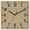 Beige, variant on Dark Brown Wooden Wall Clock Silent Non Ticking, Farmhouse Burlap Solid Brown Modern Linen Texture Square Wall Clocks Battery Operated, Decor Clock for Home Office, Living Room, Kitchen, 12 Inch