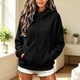 thumbnail image 4 of ITSAME Girls Full Zip Hoodie (5-16) Long Sleeve Solid Color Casual Comfort Hooded Sweatshirt with Pockets Size 7, 4 of 8