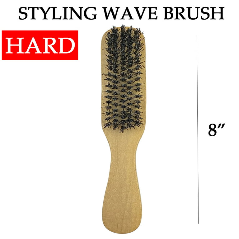 360 Wave Brush, Build Deeper Waves, Soft & Hard Boar Bristle