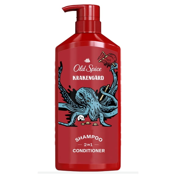 Old Spice Krakengard 2in1 Shampoo and Conditioner for Men, Healthier, Fuller, More Moisturized Looking Hair, 21.9 fl oz