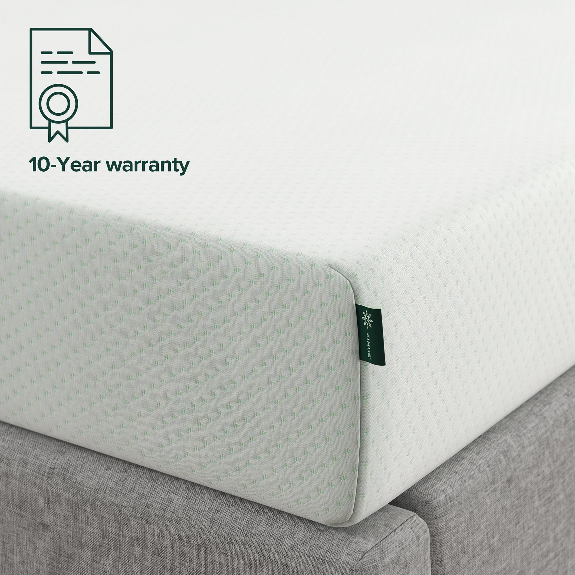 Zinus Spa Sensations Green Tea Rest Well 6" Medium Memory Foam Mattress, King