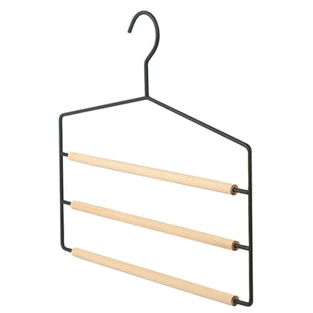 Wooden Multi-layer Pants Hanger for Home with Smooth Edges to Organize Clothes Efficiently 3-tier