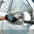 thumbnail image 6 of Qxltty Floral Sea Cat Car Wash Mitt 2pcs Scratch Free Lint-Free Antistatic Microfiber 8.07×11.8in, 6 of 8