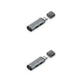 thumbnail image 3 of Tholdsy Mini estación adaptadora USB 2,0 de alta velocidad, divisor de transferencia de datos, accesorio de ordenador portátil de aleación de aluminio Gris 2piezas, 3 of 5
