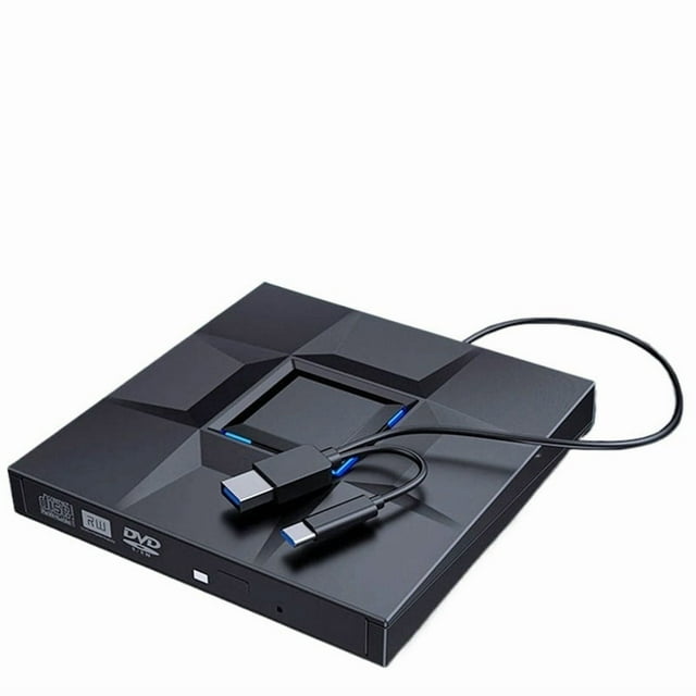 New-External CD And DVD Player Game Burner DVD External USB 3.0 Type C CD Writer Reader ,Wide Compatibility