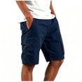 thumbnail image 3 of Thousandth Cargo Shorts for Men Summer Elastic Waist Drawstring Streetwear Shorts Zipper Pocket Casual Shorts Outdoor Hiking Shorts Fashionable Durable Shorts, 3 of 8