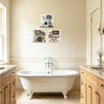 thumbnail image 4 of CCWACPP Laundry Room Decor Wall Art Beige Laundry Sign Picture Canvas Farmhouse Wash Dry Fold Painting Rustic Bathroom Hotel Decor Framed (24.00" x 24.00" x 3PCS), 4 of 5