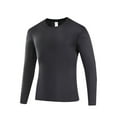 thumbnail image 5 of Yiliang Long Sleeve Shirts for Men Lightweight and Comfort Crewneck Tops Lightweight Fleece Pullover Tees,Black,S, 5 of 6
