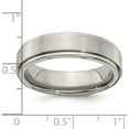 thumbnail image 5 of Titanium Edward Mirell Brushed & Polished Flat Step 6mm Band (Size 10) Made In United States emr149-6mm-10, 5 of 5
