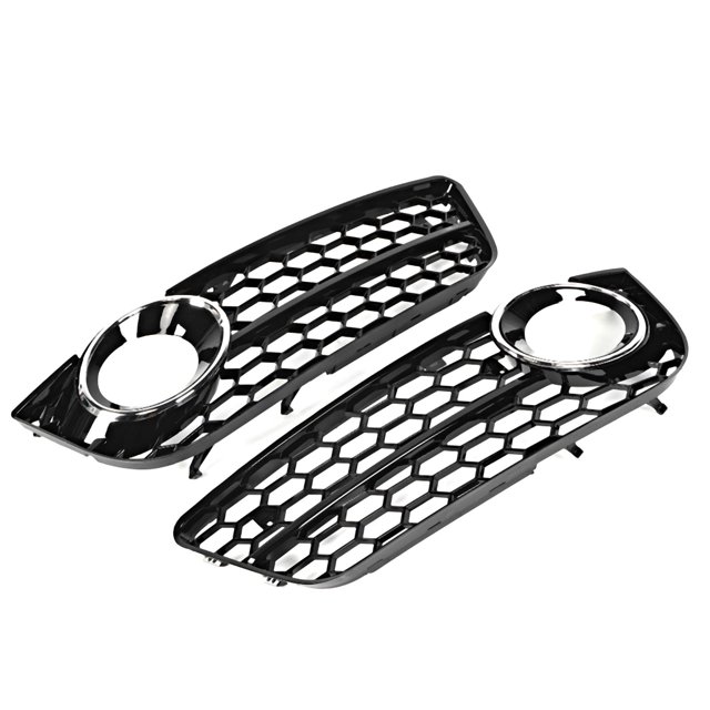 Fog Light Grille, 2Pcs Front Bumper Lower Fog Light Lamp Grilles Replacement Fit For A5 2008-2011
