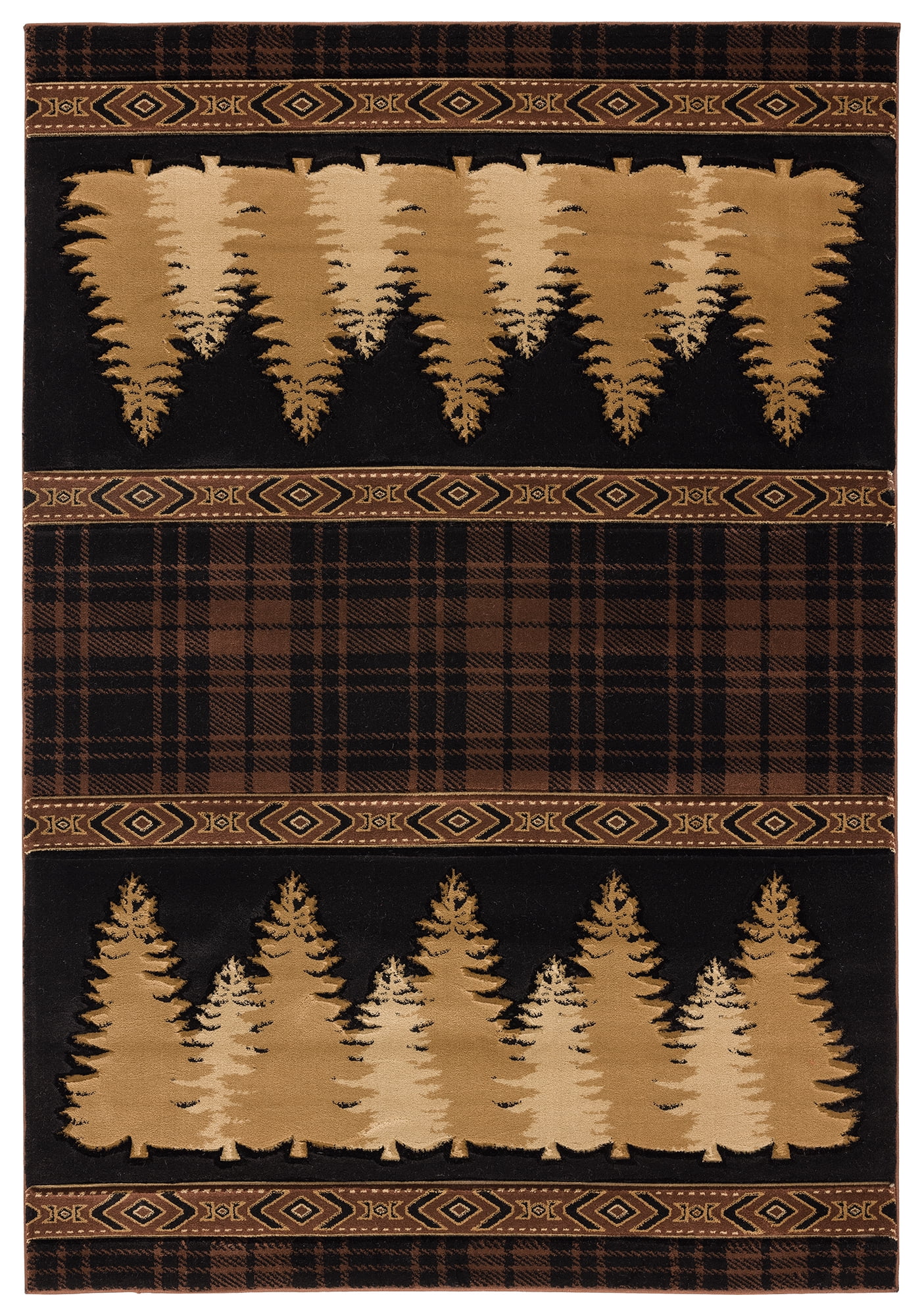 United Weavers of America Lodge Geometric, Plaid Hand-Made Area Rug, 7.83' x 10'