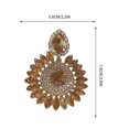 thumbnail image 4 of Fiudx Pendientes Étnicos, Joyas con Diseño Floral Deslumbrante, Accesorio con Forma de Lágrima de Diamantes, Elegante y Atractivo, Ideal para Uso Diario En La Oficina, Fiestas de Noche y Moda Femenin, 4 of 6