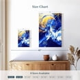 thumbnail image 4 of Elephant Stock Golden Blue Wall Art - Vertical Canvas Wall Art - Living Room Wall Decor - Abstract Canvas - Blue And Yellow Decor - 8" x 12", 4 of 8
