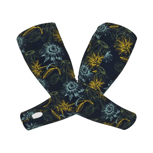 Fotbe Sunflowers Mangas para Brazos con Protección Solar UV- Cubrebrazos para Tatuajes – Mangas Deportivas Refrigerantes UPF 50 para Hombre y Mujer
