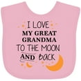 thumbnail image 3 of Inktastic I Love My Great Grandma to the Moon and Back Boys or Girls Baby Bib, 3 of 4
