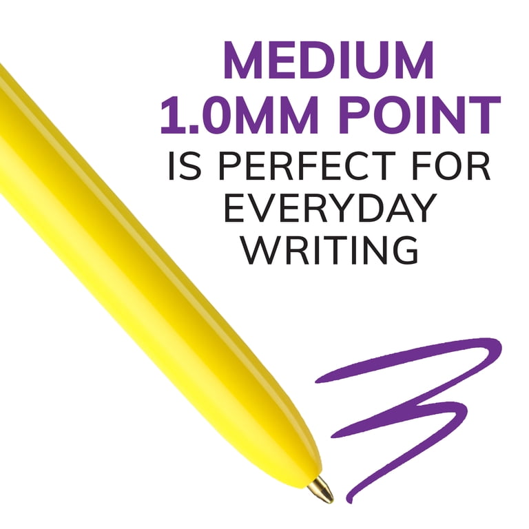 BIC 4-Color Retractable Ballpoint Pens, Medium 1.0mm, 3 Pack photo 4
