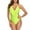 Yellow, variant on Frostluinai Swimsuit Women One Piece Bathing Suit For Women Plus Size Swimsuit For Women Monokini Halter Plunge V Neck Ruched Tummy Control Tropical Swimwear Suits