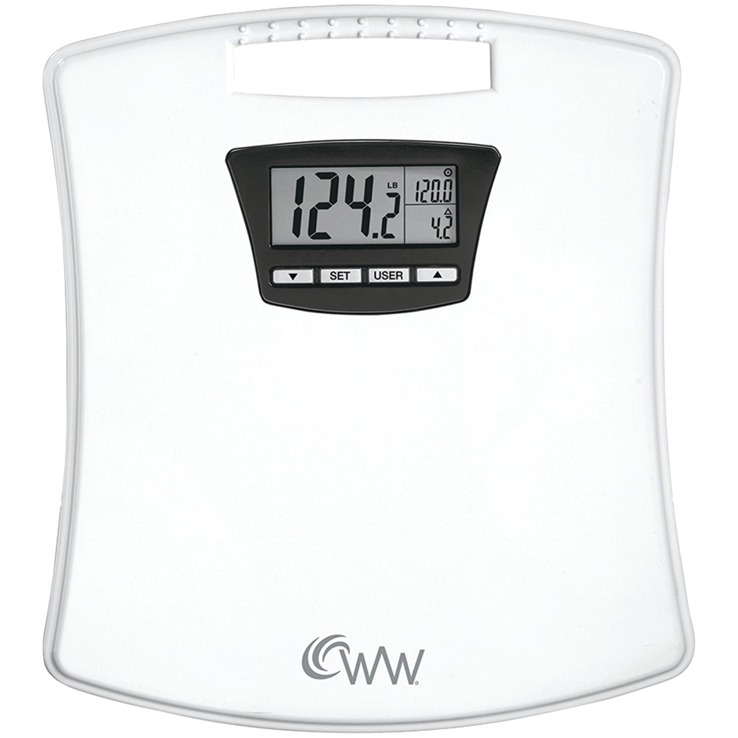 Weight Watchers Scales by Conair Bathroom Scale for Body Weight, Ultra  Compact Digital Scale Measures Weight Up to 350 Lbs. in White