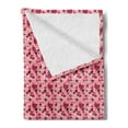 thumbnail image 2 of Romantic Soft Flannel Fleece Throw Blanket, Valentines Day Pattern with Heart Shapes in Gradient Pastel Love, Cozy Plush for Indoor and Outdoor Use, 50" x 70", Coral Maroon and Magenta, by Ambesonne, 2 of 5
