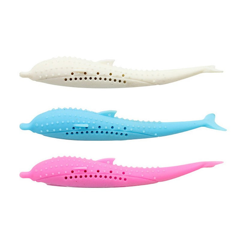 Pet Cat Fish Shape Toothbrush with Catnip Toys -Cat Toy ...