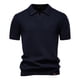 thumbnail image 2 of pstuiky camisetas de hombre, Suéter informal de manga corta con cuello vuelto, cómodo y liso para hombre camisetas de hombre m, 2 of 4