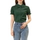 thumbnail image 1 of INSPIRAR CHIC Blusas de Algodón con Cuello Peter Pan y Botones Vintage para Mujeres en Verde Oscuro S, 1 of 6