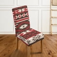 thumbnail image 2 of COEQINE Stretchable Dining Chair Covers 6-Pack, Machine Washable Universal Fit Chair Slipcovers, Polyester Spandex for Home and Kitchen Decor, Southwest American Tribal Red Brown, 2 of 7