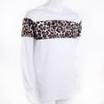 thumbnail image 2 of Men Casual Spring Autumn Sweatshirt, Leopard Printed Patchwork Pullover, 2 of 8