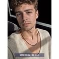 thumbnail image 3 of Bandmax 2MM Black Flat Box Link Chains Necklace for Men Women Solid Stainless Steel Cable Chain Jewelry Birthday Father Day Gift for Mens Son Husband Dad, 3 of 10