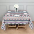 thumbnail image 3 of Christmas Square Tablecloth 42x42 Inch – Waterproof Polyester Printed Table Cover, Wrinkle Resistant & Washable for Kitchen Dining Picnic Party Decor, Single-v4-15, White, 3 of 6