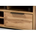 thumbnail image 6 of Baxton Studio Reid Modern and Contemporary Industrial Oak Finished Wood and Black Metal 2-Drawer TV Stand, 6 of 9