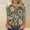 Multicolor, variant on Qulqfy 3/4 Length Sleeve Ladies Tops and Blouses Casual Crew Neck Graphic Loose Fit Dressy Pleat Flowy Fall Work Women Tops L