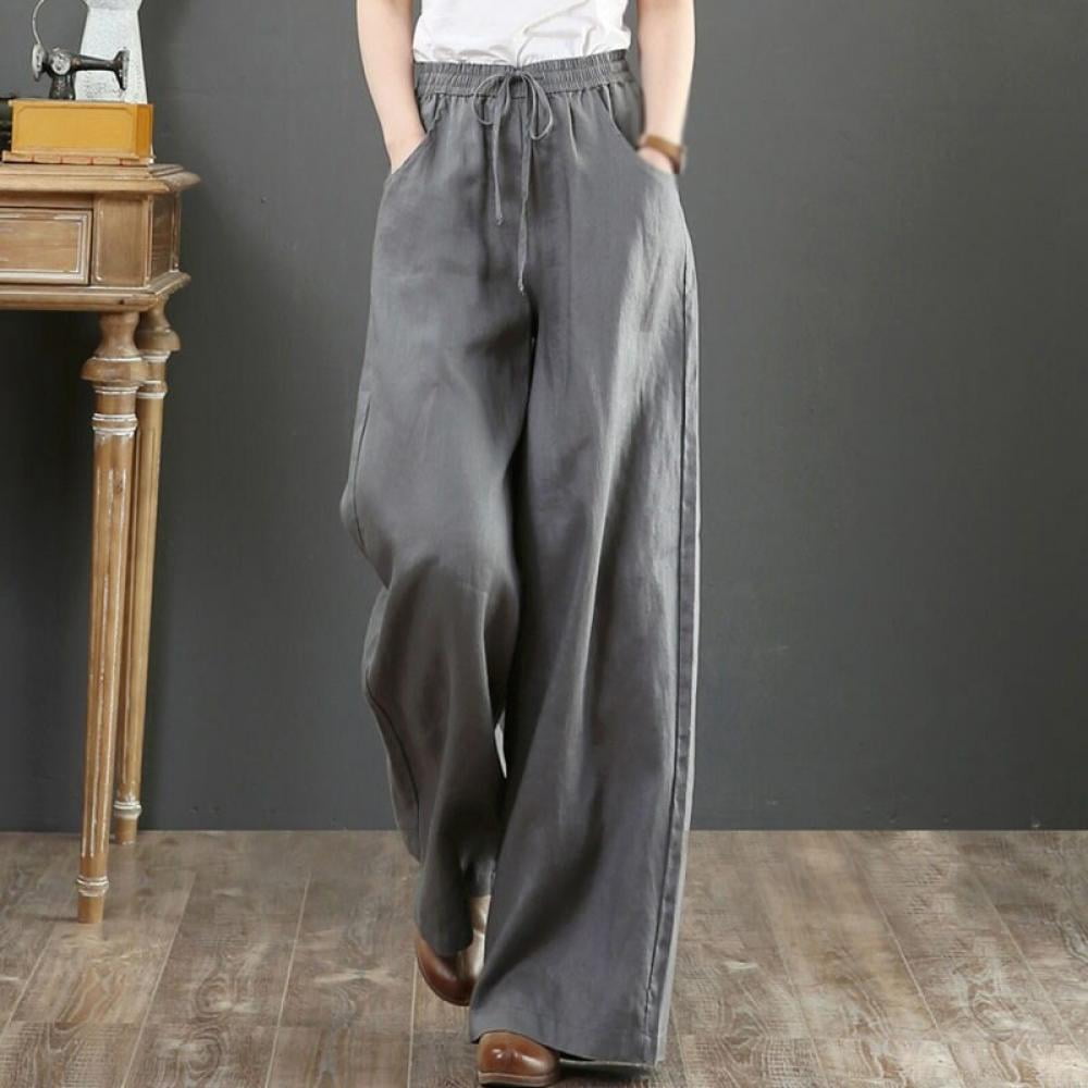 Elaydool Korean Cotton Linen High Waist 