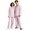 Pink(Striped), variant on Couple Matching Pajamas Long Sleeve His and Hers Pajamas Sets Sleepwear Striped Button Down Warm 2 Piece Set Loungewear Dark Gray XXXL
