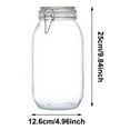 thumbnail image 2 of Glass Canisters with Airtight Clamp Lids - Large Round Mason Jars for Food Storage, Canning, Flour, Cereal, Coffee, Pasta, Beans & Dry Ingredients, 2 of 3