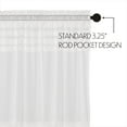 thumbnail image 3 of VHC Brands Farmhouse 16"x72" Valance White Rod Pocket Kitchen Window Curtains, 3 of 8