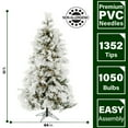 thumbnail image 6 of Fraser Hill Farm 10' Flocked Snowy Pine Artificial Christmas Tree with Smart String Lighting, 6 of 16