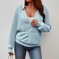thumbnail image 4 of Women's Casual Sweatshirt Zipper Cardigan Hoodies Loose Solid Sweater‌ Pocket Sport Hooded Tops 2025 Fall Fashioan Tops Hoodie, 4 of 8