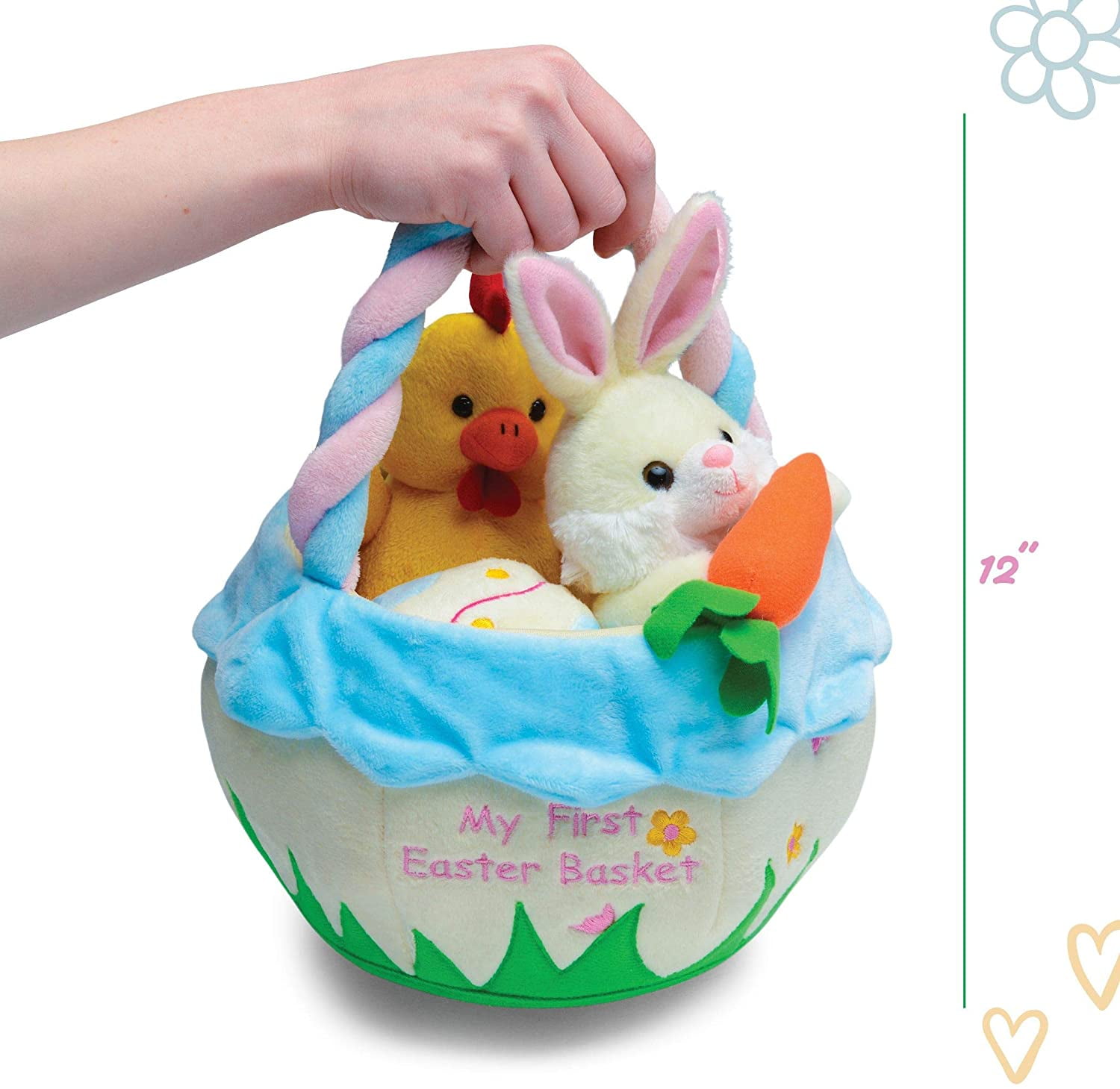 The Holiday Aisle® Ivenf My First Easter Basket Playset, 5Ct Stuffed Plush  Bunny Chick Carrot Egg For Baby Girls Boys, Easter Theme Party Favors  Stuffers Gifts, Easter Decorations Party Supplies