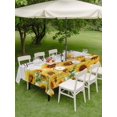 thumbnail image 4 of Outdoor Tablecloths with Umbrella Hole & Zipper, Sunflower Rectangle Tablecloth 52x70 Inch, Yellow Summer Botanical Farmhouse Floral Wooden Waterproof Table Cloth, Patio/Pool/Picnic Table Covers, 4 of 8