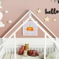 thumbnail image 6 of Full Wood House-Shaped Floor Bed with Fence, Guardrails,White, 6 of 10