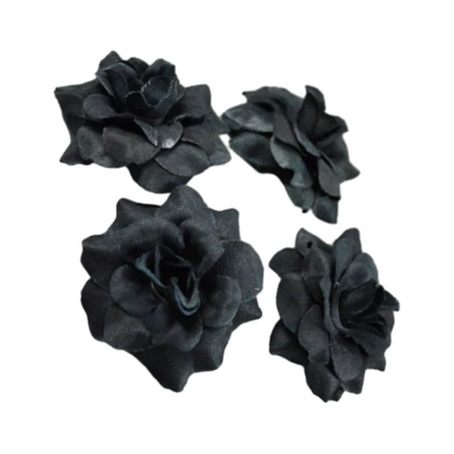 Destyer 50piece Multi-color Fabric For Wide Application In Weddings And Parties Realistic Appearance Soft Texture DIY Hats Black 4.5cm 1Set