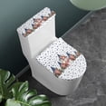 thumbnail image 2 of HELLHERO Polyester Toilet Lid Seat Cover & Stays in Place Round Toilet Lid Dust Cover & Elastic Edge for Bathroom Accessories Universal, 2 of 5
