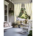thumbnail image 4 of Yellow Flower Outdoor Curtains for Patio, Retro Tribal Art Abstract Monochrome Texture Privacy Drapes Grommet Waterproof Outside Curtains for Porch/Cabana/Balcony 54"x 84", 1 Panel, 4 of 9
