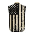 thumbnail image 5 of DPTALR Men's Independence Day American Flag Print Sleeveless Button Down Shirt,Beige,Big Men's,Tall Men's XXL,Young Men's Tank Tops, 5 of 5