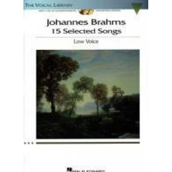 Johannes Brahms: 15 Chansons Sélectionnées: la Bibliothèque Vocale - Voix Basse