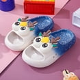 thumbnail image 2 of Smiley Face Slippers Kids Girls Bow Slippers Cute Summer Flip Flops Cushion Thick Sole Large Bow Kawaii Platform Cloud Slides Home Sandals, 2 of 7